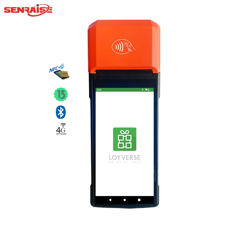 5.5 Inch Touch Screen Pos Display 2gb Ram 32gb Rom Pos System Android Os Handheld Pos Terminal Factoryt With Printer  for Sale