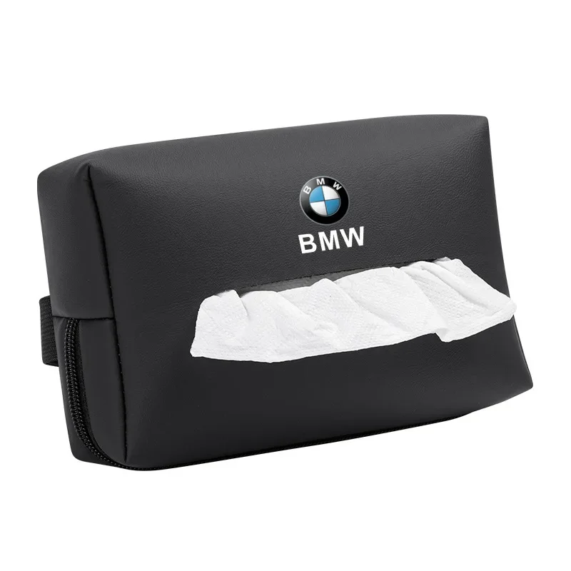 Leather Seat Tissue Holder Car Tissue Bag For BMW X1 X2 X3 X5 X4 X6 X7 G30 G20 G32 G11 G12 F40 F30 F20 F10 F34 F07