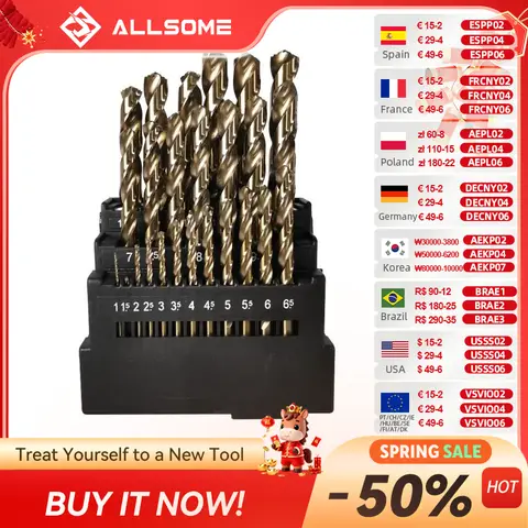High Cobalt HSS Twist Drill Set Allsome