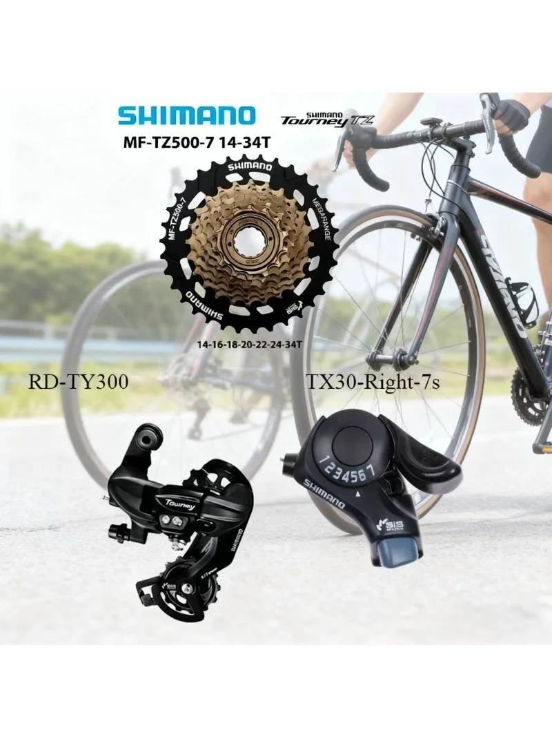 AliExpress Shimano SHIMANO Tourney 6v 7v Groupset 6/7 Speed SL TX30 Shifters RD TY300 Rear Derailleur MF TZ500 Freewheel for MTB Original Parts