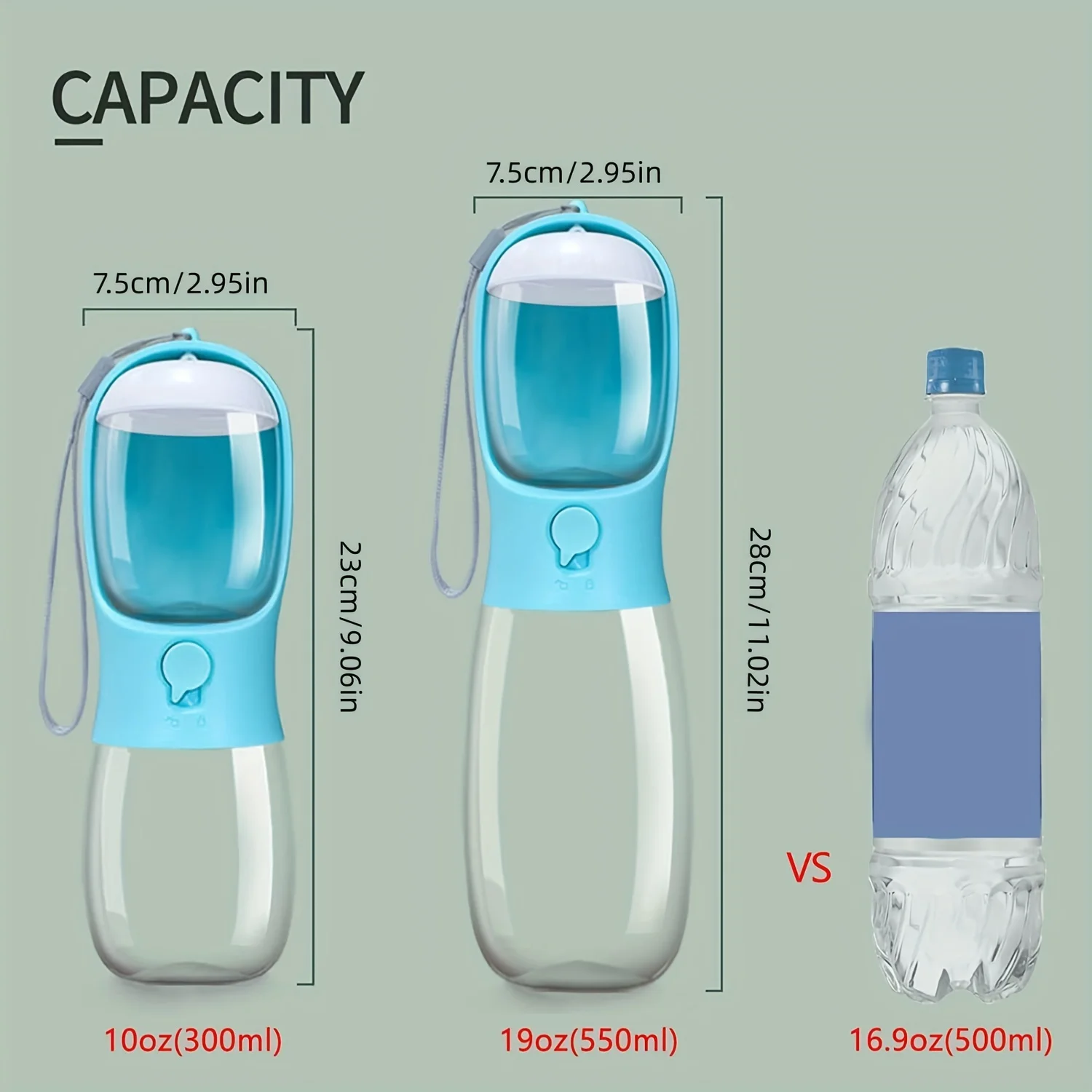1pc Dog Cat Water Bottle Portable 5