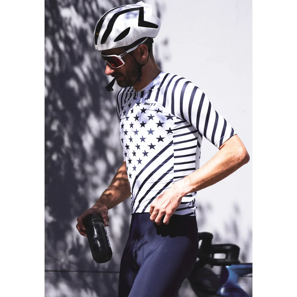 

RH77 Summer Men's Cycling Short Sleeve Jerseys Quick Dry Maillot Mtb Road Bike Clothing Camisa DeTime Camisa Ciclismo Masculino