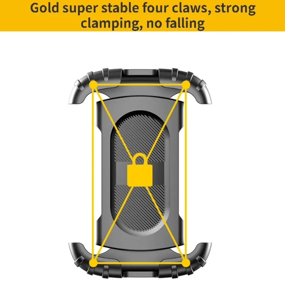 360 Degrees Rotation Road Bike Phone Holder Adjustable Non-slip Bicycle Mobile Phone Stand Stable for 4.7-7.2 inch Phone