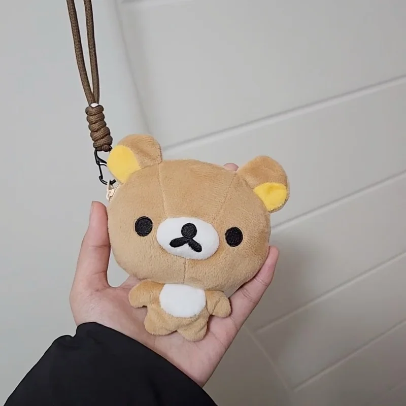 12 センチメートルリラックマランヤードぬいぐるみ小銭入れ財布漫画ビッグヘッドコリラククマ素敵なポータブル収納ジッパーバッグクリエイティブギフト