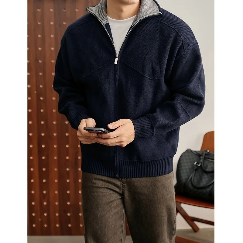 

Мужская рабочая куртка в американском стиле ретро, свободная повседневная куртка с лацканами контрастного цвета, топ