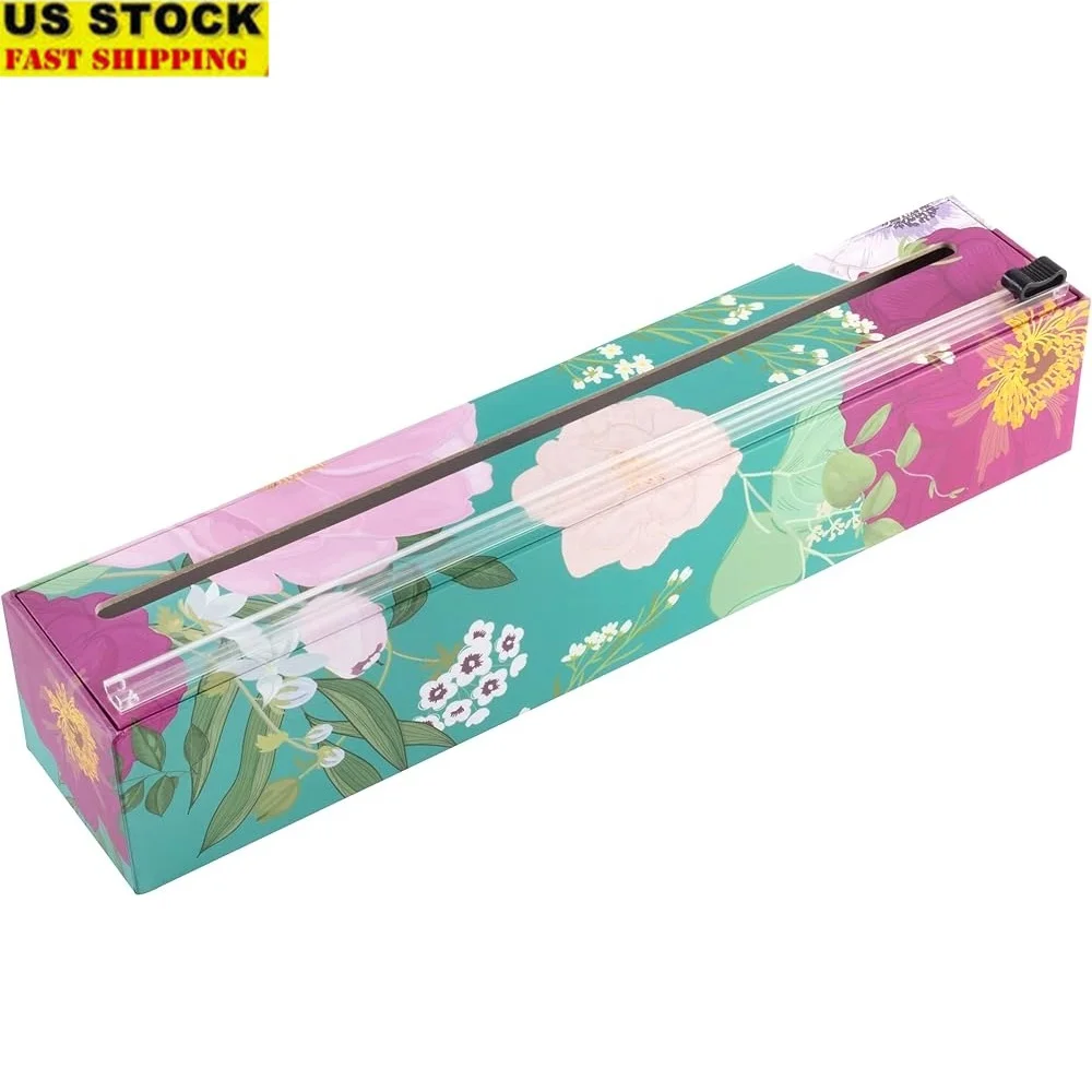 

Многоразовый диспенсер для пластиковой пленки 12 "x 250" Профессиональный класс, не содержащий BPA, прочный слайд-резак, безопасный кухонный инструмент для микроволновой печи