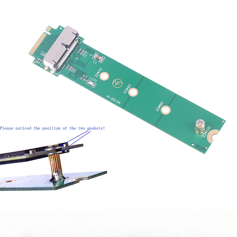 Adaptor Hard Disk adaptor SSD M2 ke M.2 NGFF PCIE Adapter untuk Apple MacBook Air Mac Pro 2013 2014 2015 A1465 A1466 M2 SSD baru