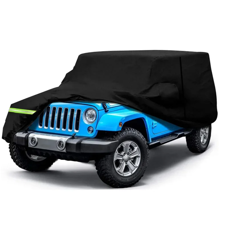 Outdoor Waterdichte 190T Auto Cover Voor Jeep Wrangler JK JL YJ 1987-2019 2/4 Deur Auto Cover winddicht Stofdicht UV Bescherming