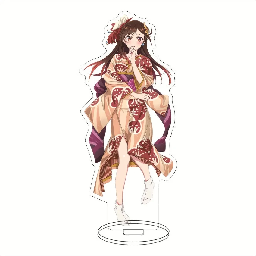 Anime Rent A Girlfriend Figures Ichinose Chizuru Asami Nanami Cosplay kimono Acrylic Stand Model Plate Desk Decor Standing Fans