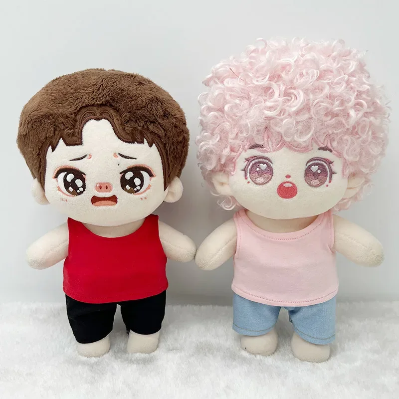 10/20cm Cute Plush Doll\'S Clothes Outfit Accessories For Kawaii Labubu Idol Dolls Tank Top Sleeveless T-shirt Clothing DIY Gift