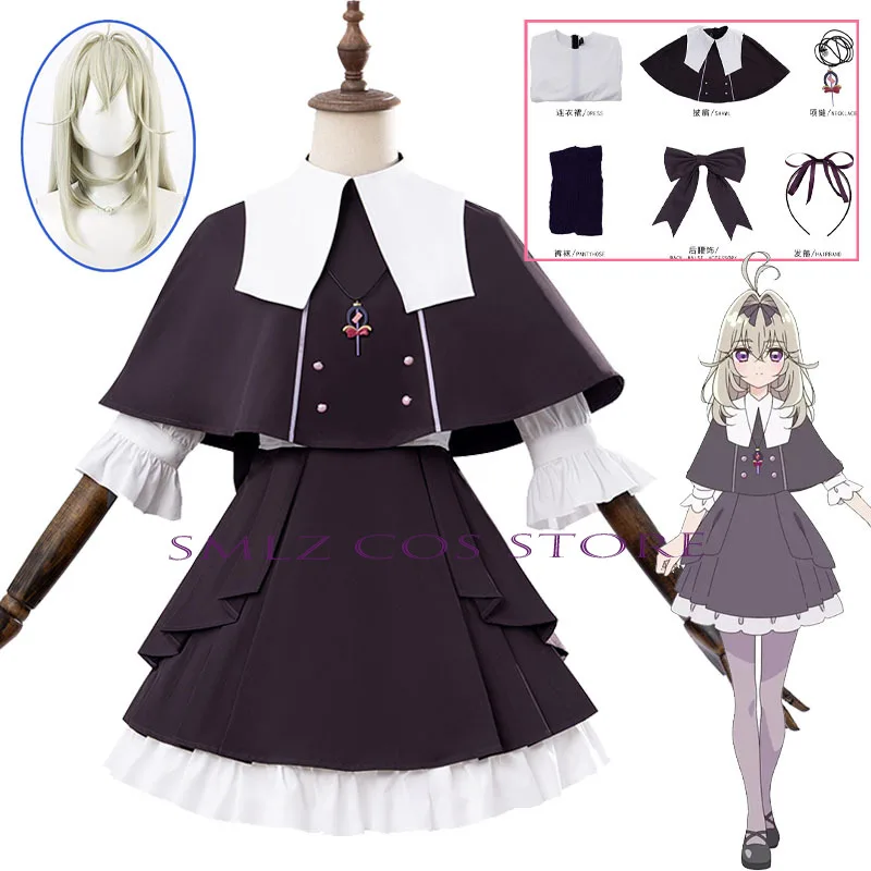 

Ruruka Moriya Cosplay Costume Anime Cure Arcana Shadow Cosplay Black Skirt Uniform Wig Suit Halloween Party Play Outfit