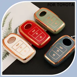 TPU Car Key Case Cover for Toyota Chr Rav4 Auris Avensis Prius Aygo Camry Corolla Land Cruiser 200 Prado Crown Fob Accessories