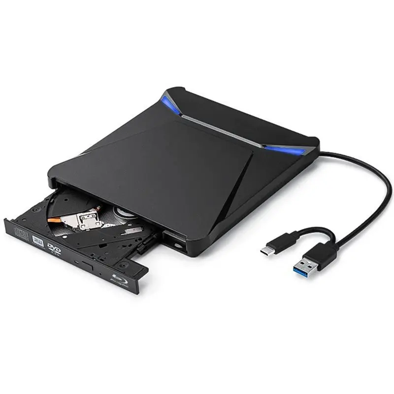 A37T-Blu-Ray Burner USB3.0 Gravador de DVD óptico externo 3D Blu-Ray Players Writer Reader para laptop PC Mac Linux