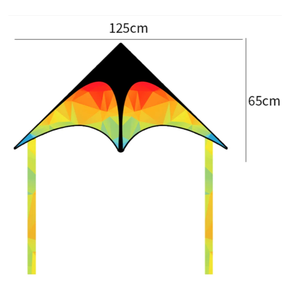 Pipa delta grande de cauda dupla, cauda longa, fácil de voar, kite infantil com linha de 50 metros, boa voadora, pipa de prairie para crianças e adultos