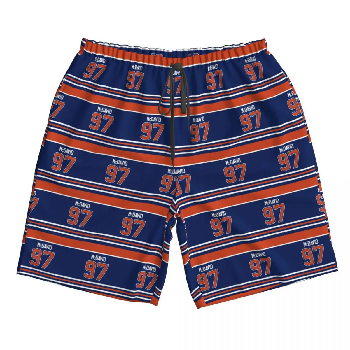 

Edmonton Oilers Connor McDavid Home Jersey Back Phone Case Trunks Beach Board Shorts Casual Quick Dry Swimming Summer Men Pants