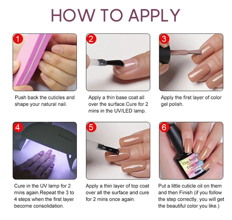 Clou Beaute 8ml Bunter Nagellack Hybridlacke Nagel-Maniküre UV-LED-Gel Semi-Permanente Nagelprodukte für Profis – Detail 8