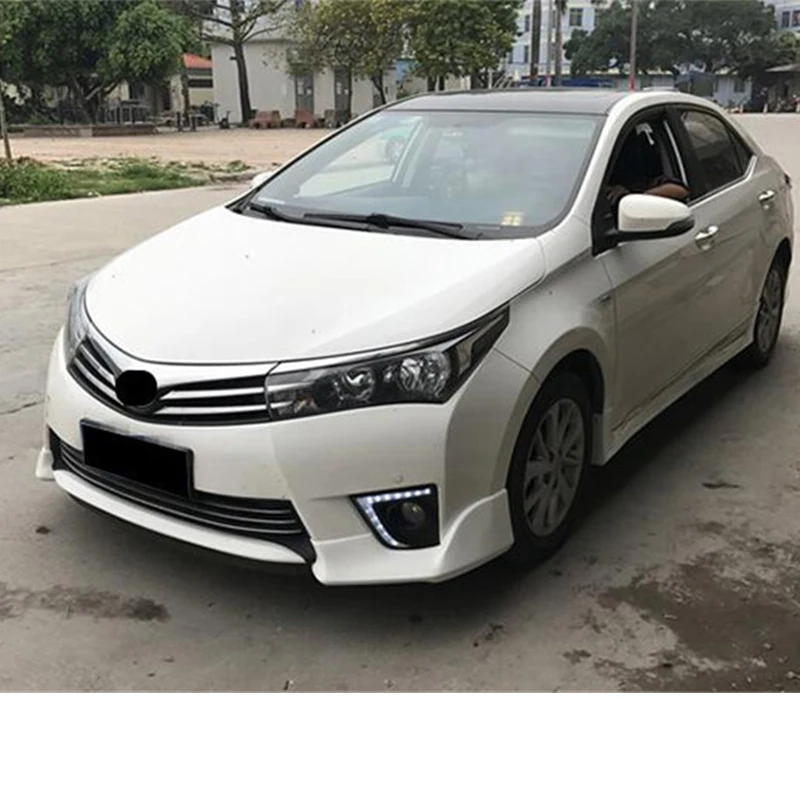 For ABS Front Bumper Diffuser Lip Splitter Toyota Corolla Body Kit Refit Accessories 2014 2015 2016 Year