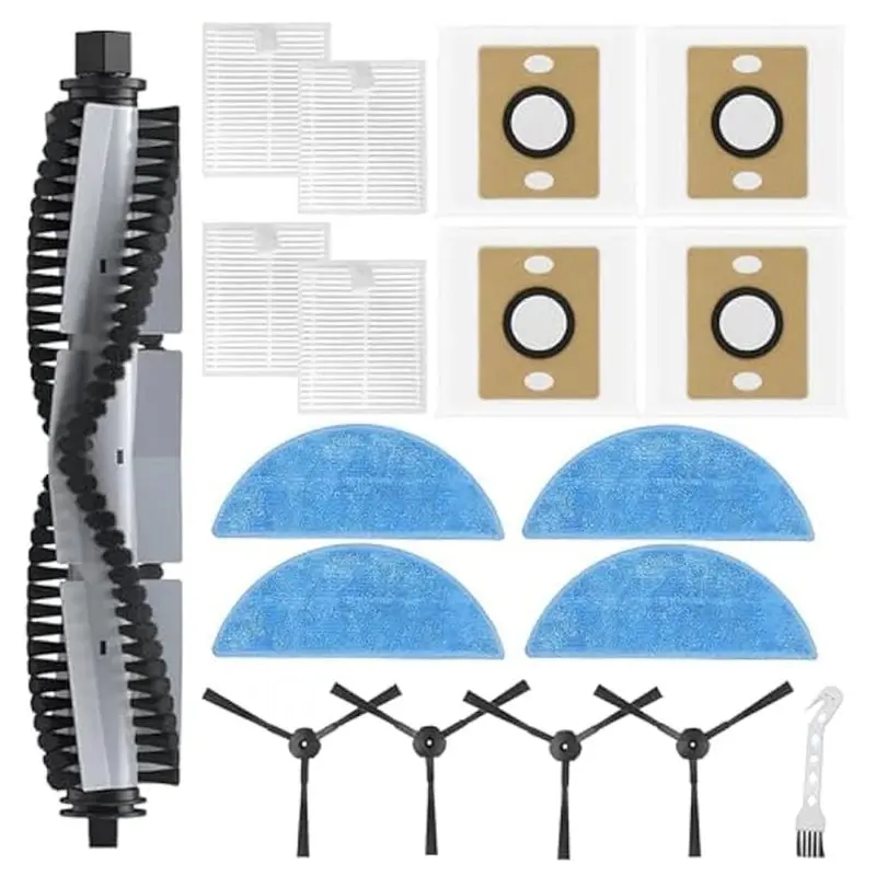 

【PLAISIR】Для робота-пылесоса ILIFE A30 A30 Pro, 1 основная щетка, 4 мешка для пыли, 4 HEPA-фильтра, 4 подушечки для швабры, 4 боковой щетки1, щетка для чистки