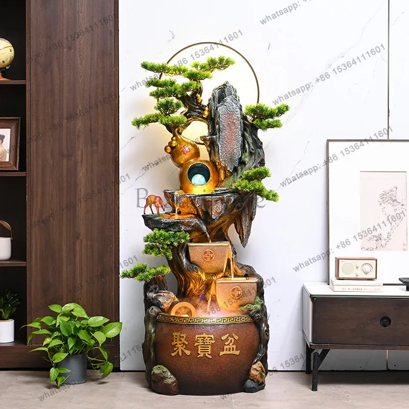 

Circulating water ornament, advanced sense, living room, office feng shui wheel housewarming, opening gift