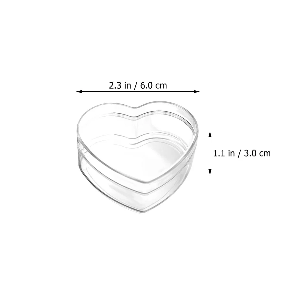 Transparent Storage Box Treat Boxes Wedding Candy Heart Shaped Wrapping Clear Small Favor Candies Packing Gift