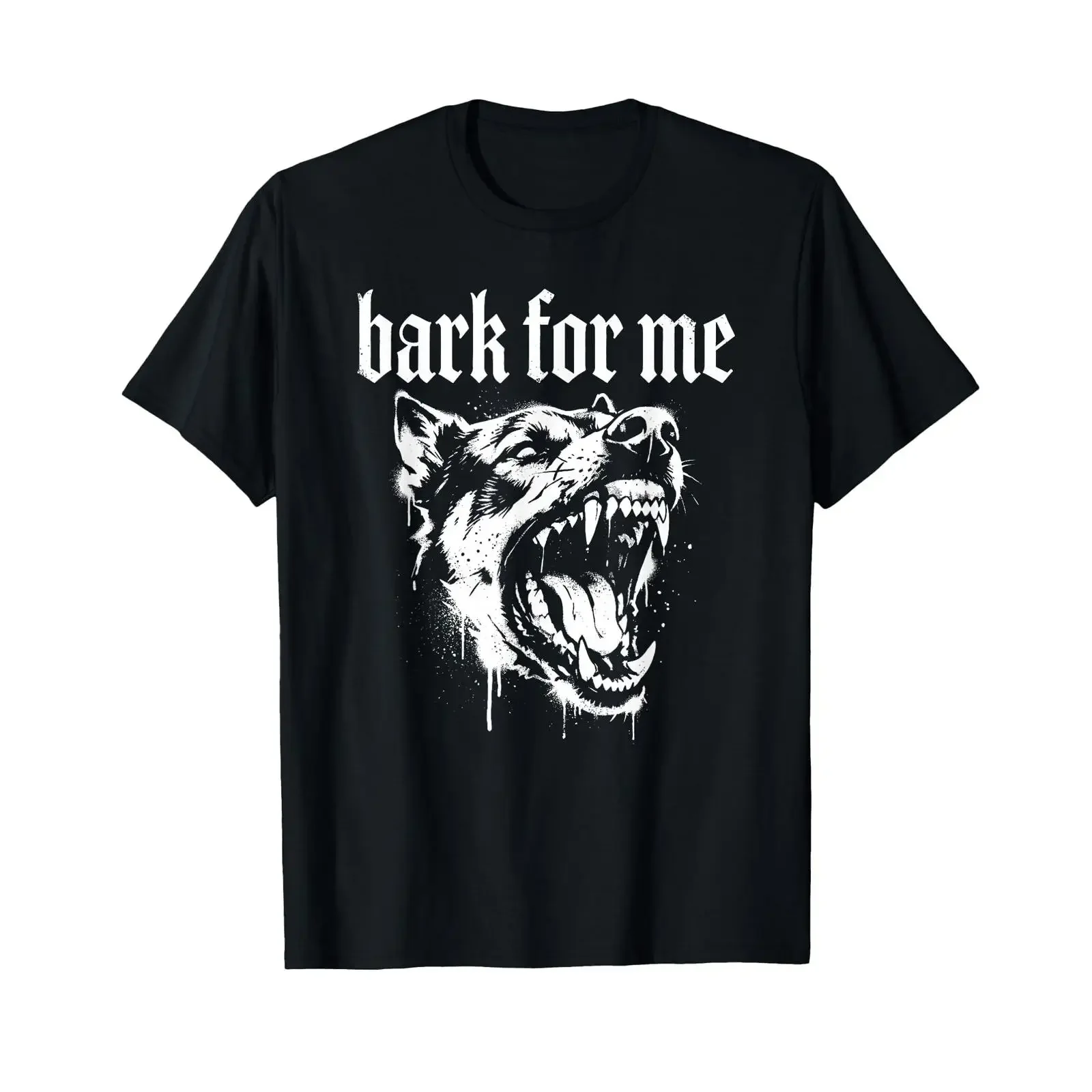 Bark for Me Gothic Fierce Dog T Shirt vintage Washed Unisex Stylish graphic Casual Slightly Breathable designer clothes