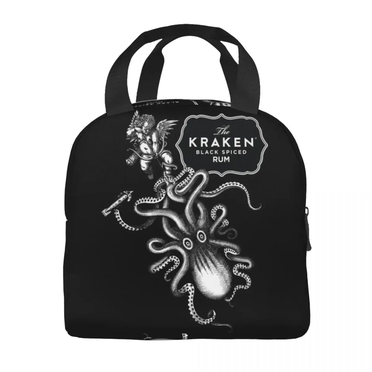 Bolsa de almuerzo Kraken Rum Octopus Unisex, enfriador portátil, caja de almuerzo aislada, caja Bento de comida