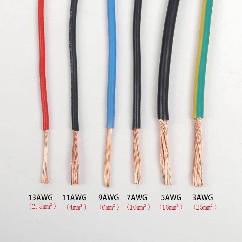 Copper BVR Home Improvement Cable18/17/15/13/11/9/7/5/Awg PVC Sheath Single Core Multi-Strand Pure Copper Core Flexible Cable