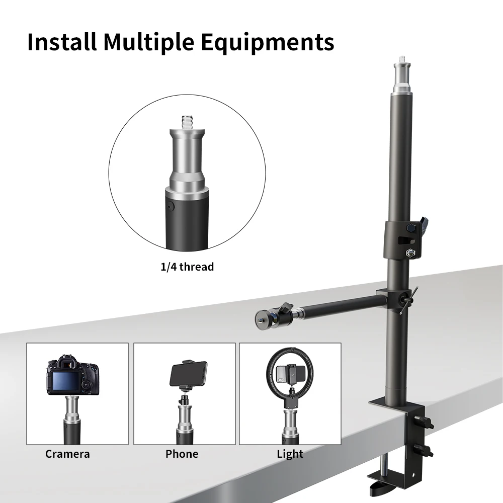 32 CM Quarter-Head Desktop Bracket Extension Arm Can Be Used With The Light Stand Desktop Bracket Suitable For Desktop Shooting