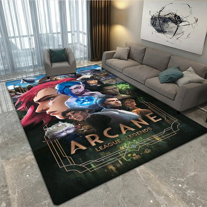 Arcane: League of Legends Cartoon Printed Carpet Non -slip carpet carpets for bed room outdoor rug bedroom decor birthday gift