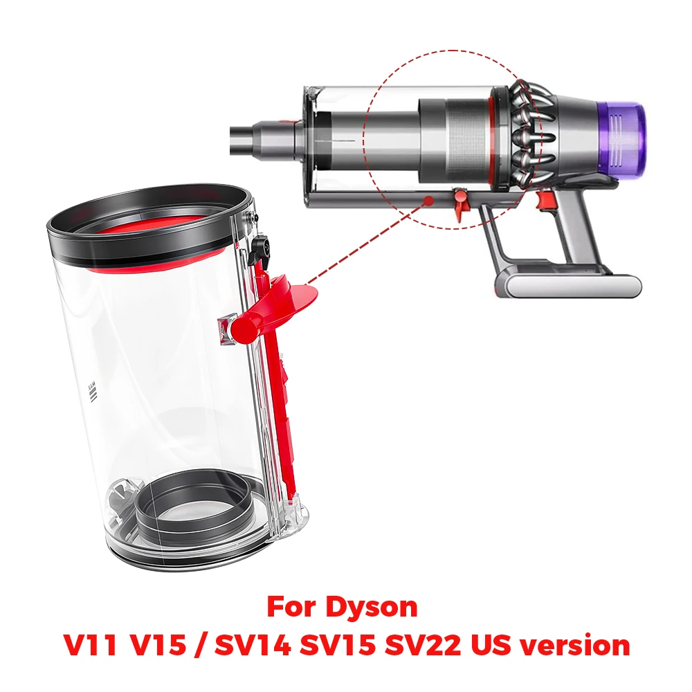 Canister Bin Dust Bin Fit For Dyson V7 V8 V11 V15 V10 V12Slim Vacuum Cleaner Dust Tank Sealing Ring Base Lid Parts Replacement image 5