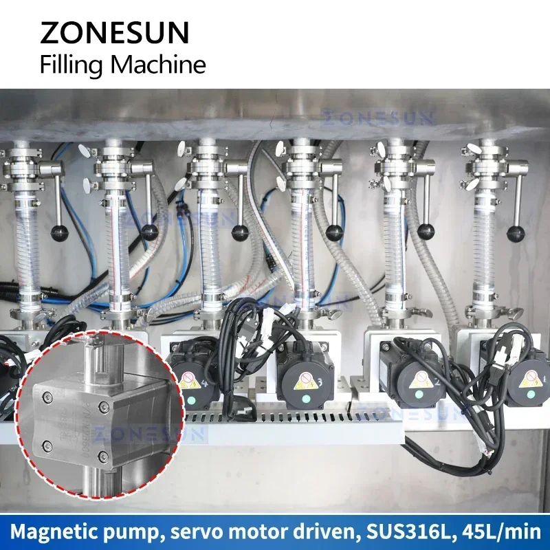 Zonesun Machine de remplissage automatique remplisseur de bouteilles à grande vitesse Machine de remplissage de bouteilles de shampoing avec système de nettoyage ZS-CL6T