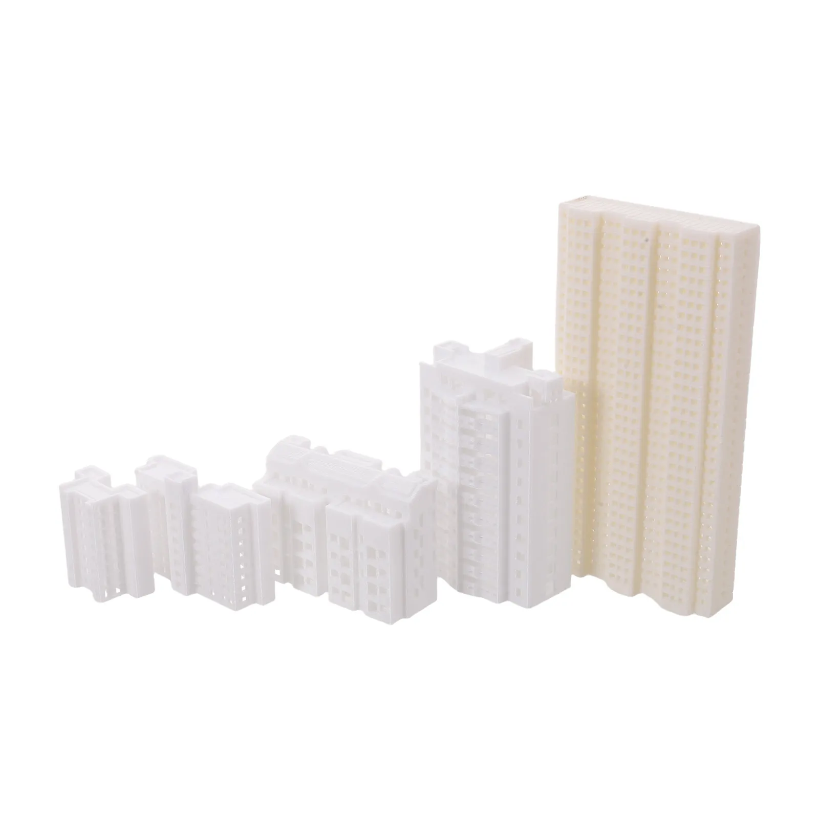 

4Pcs High-Rise Architecture Scale Kit White Plastic Micro Landscape City Diorama Layout Urban Planning Craft Miniature Buildings