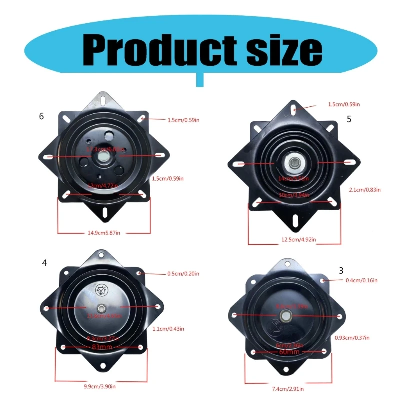 الثقيلة يدور لوحة القرص الدوار مربع يدور لوحة 360 درجة يدور مربع القرص الدوار لكرسي كرسي أو الأثاث