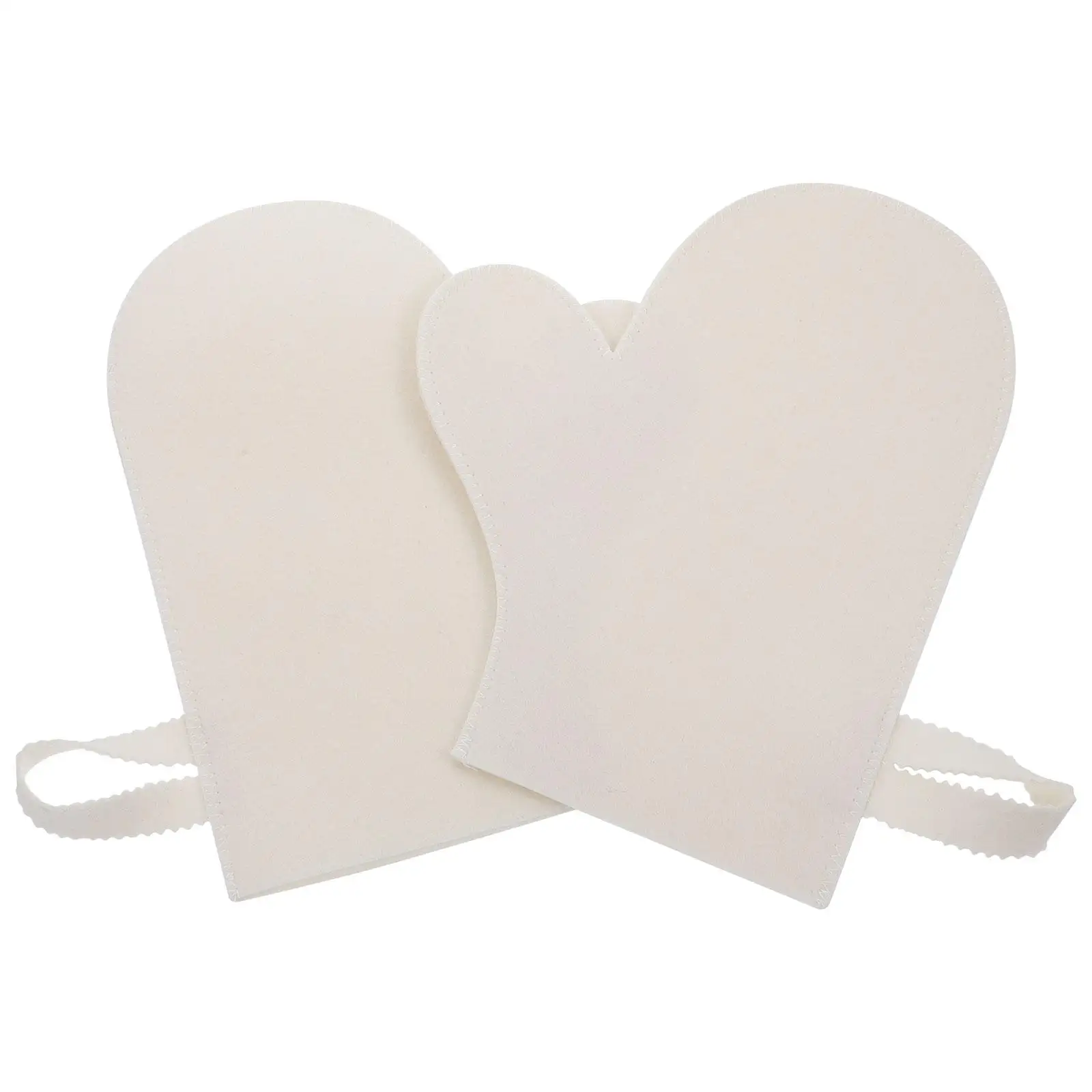 

2Pcs Insulation Felt Kits Bath Scrubber White Gray Sauna Tools Back Scrubbing Shower Body Massage Gloves Exfoliating Mitts Bath
