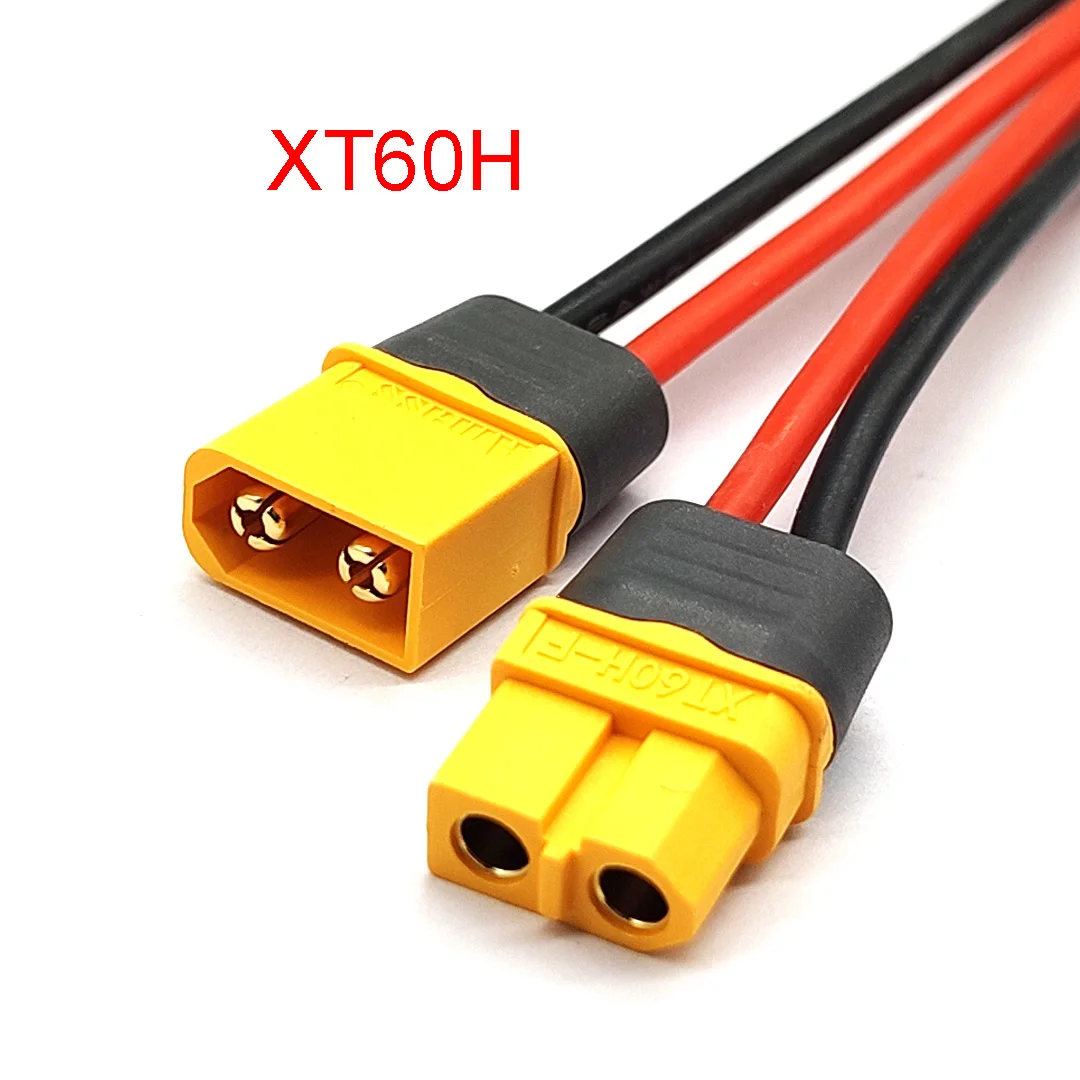 XT60H Cable Connector Male Female XT60 Plug with Sheath Cover 12AWG Silicon Wire for RC Lipo Battery FPV Drone