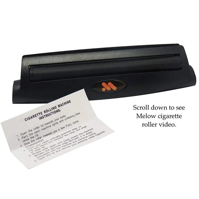 110mm Black Manual Cigarette Rolling Machine Tobacco Herb Roller Cone Portable Hand Making Tool Smoking Accessories