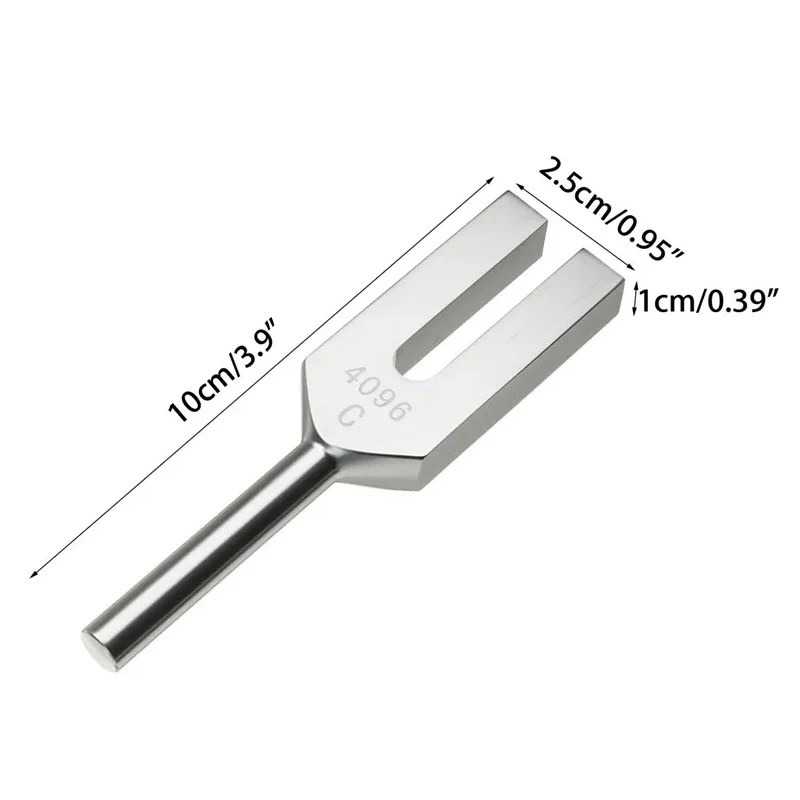 Horquilla de afinación de energía de alta frecuencia, herramienta médica de cristal de 4096HZ, aleación de aluminio, terapia de vibración de sonido curativo
