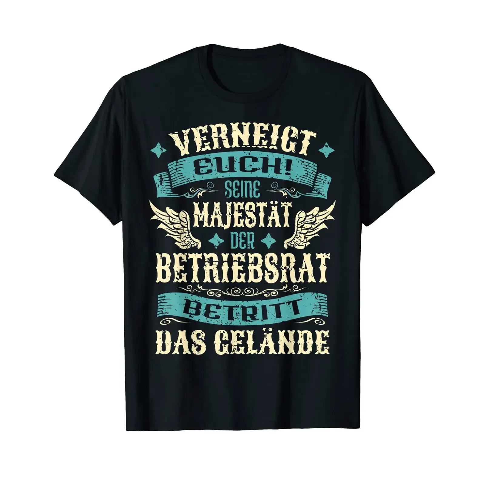 Gentlemen Works Council Bow Down Your Majesty The T-Shirt Vintage Gewaschen Dehnbar Vielseitig Weich Stilvoll Herren Streetwear