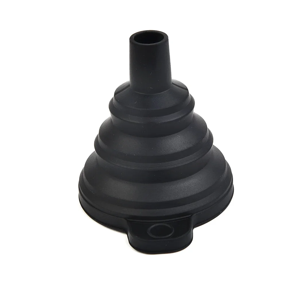 1 Pcs Car Funnel Gasoline Fluid Change Fill Hot Oil Fuel Parts Petrol 1× 7.5cmX8cm Accessories Black Practical