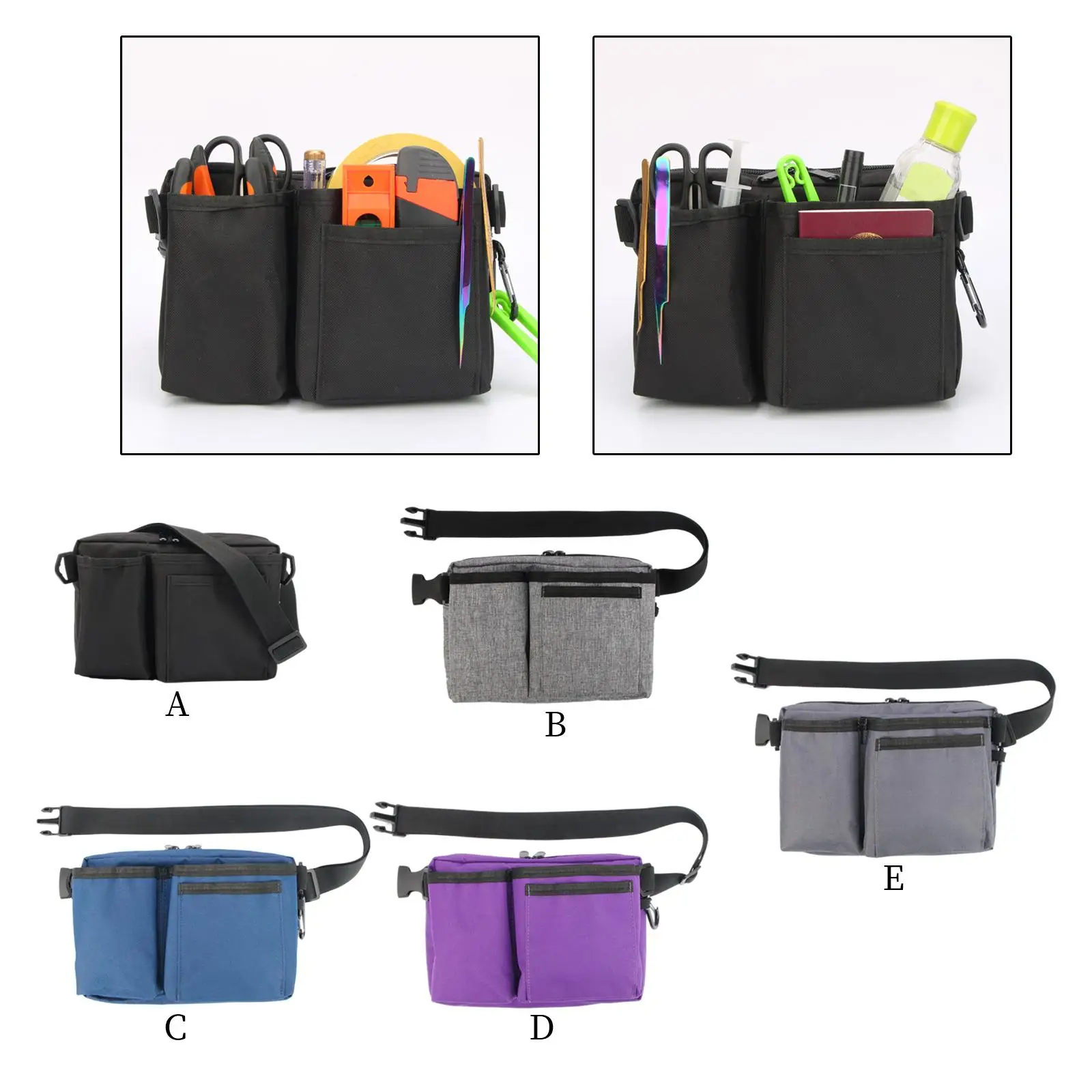 調節可能なストラップ付きナースファニーパック、ウエストバッグ、ヒップバムバッグ、ペン、テープ、アウトドア