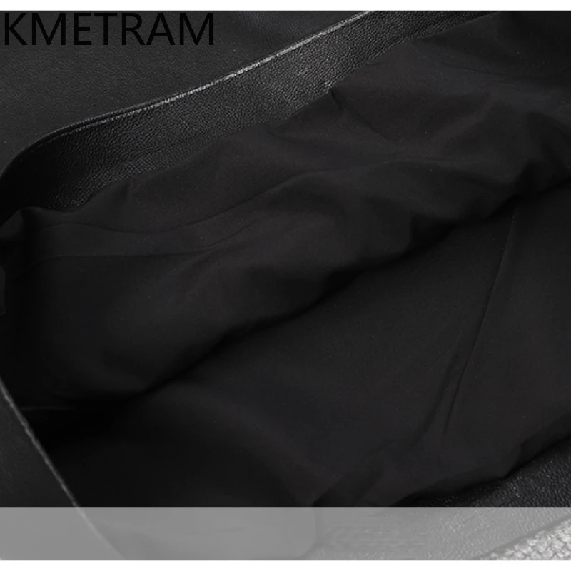 KMETRAM-Pantalon en cuir véritable pour femme, peau de mouton véritable, vêtements élégants pour femme, pantalon large pour femme, taille haute, hiver 2024