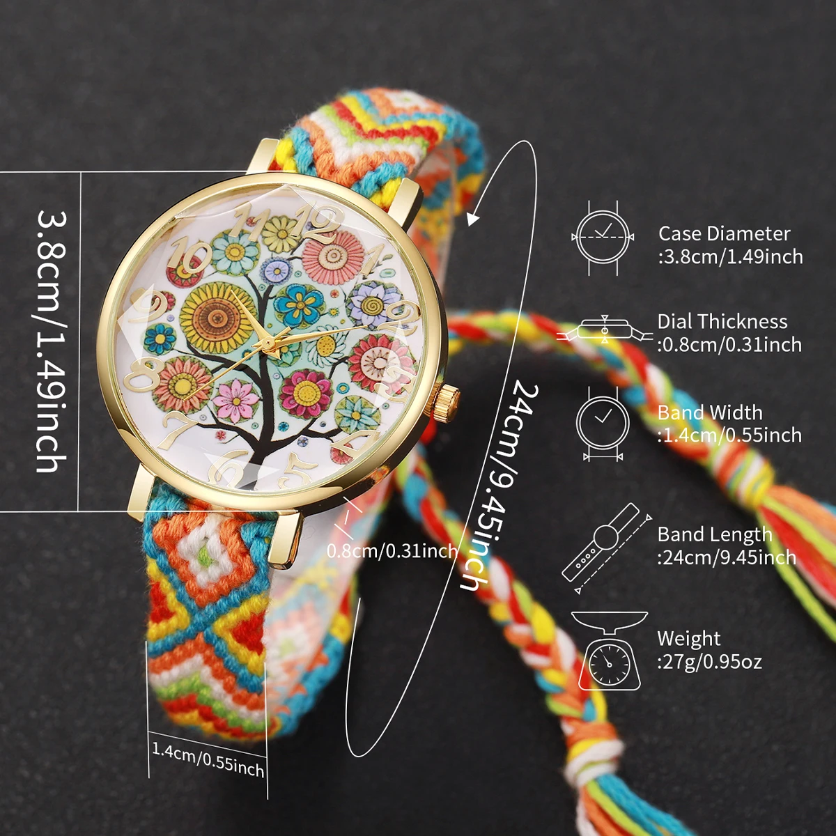 1pcs Women's Gift Watch Fashion Casual Personalized Digital Dial Trendy Classic Quartz Watch ( Box Not Included)