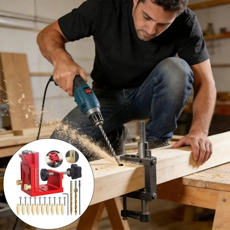 

Pack of 3 Manual Hit Equipment for Accurate Drilling in Materials Offering Durability Portability for DIY Use 37JD