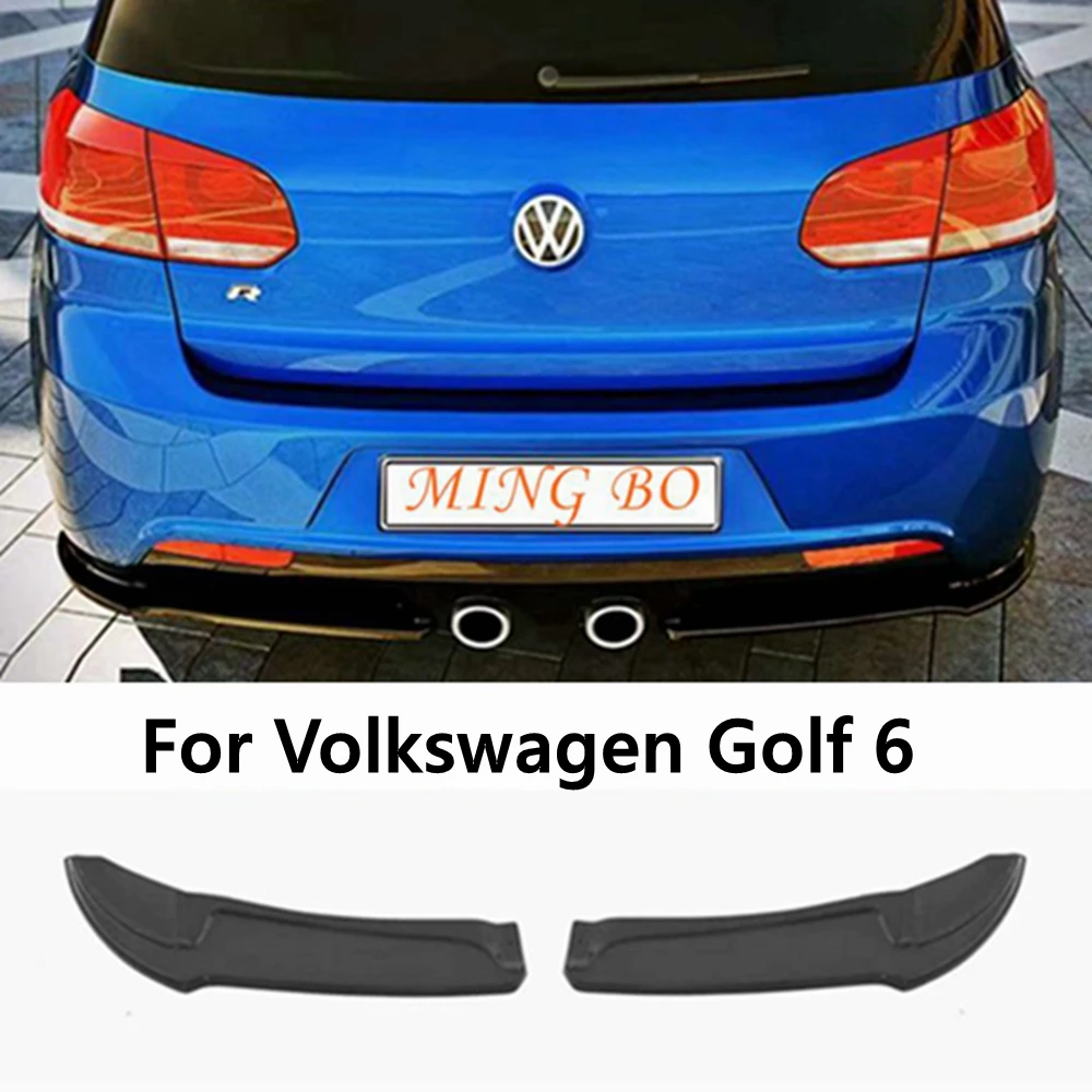 

For Volkswagen Golf 6 R20 High quality ABS car rear bumper diffuser Rear side splitter spoiler lip 2010-2013