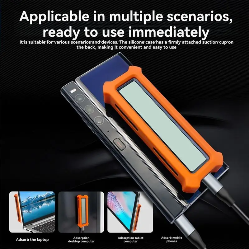 AED7-M2 SSD-Gehäuse SATA-Protokoll M.2 SSD-Gehäuse 5 Gbit/s mit Bildschirm Intelligente digitale USB3.2 Gen2 Typ C-Disk-Box