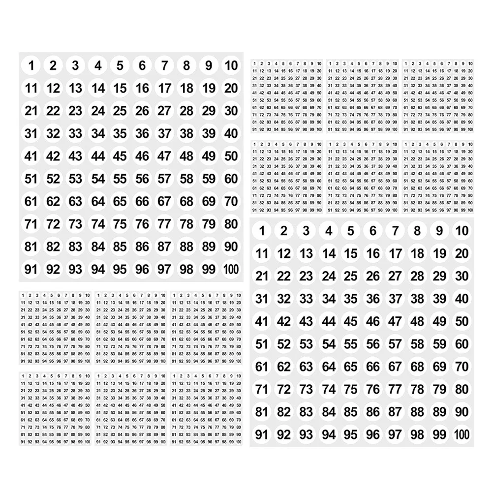 

2500Pcs Round Number Stickers 1-100 Consecutively Numbered Self-Adhesive Mini Labels Waterproof Easy Peel Stick for Storage