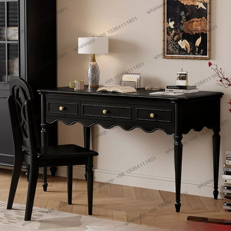 LJY European Wooden Office Desk Nordic Minimalist Aesthetic Design Crafts Office Desk Modern Executive Tavolo Commercial Furnitu