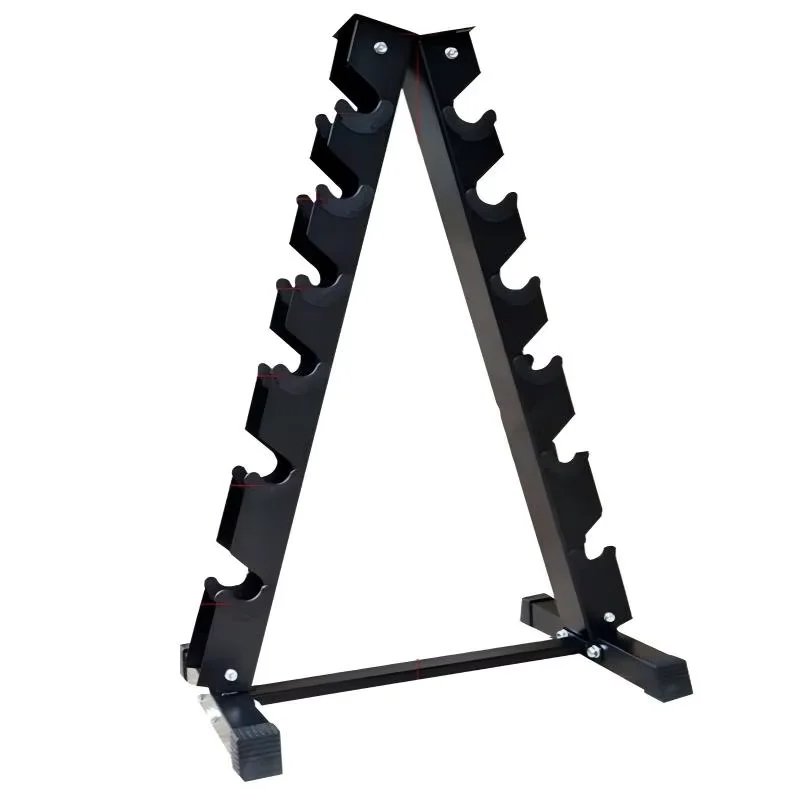 ชั้นวางดัมเบลเหล็กทรงสามเหลี่ยม 10 ชั้นอเนกประสงค์ อุปกรณ์ฟิตเนสแบบพกพา