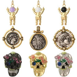 Cute Lovely Astronaut Charms Diy Earrings Bracelet Necklace Accessories Gold Color Charms for Jewelry Making Supplies Amulet