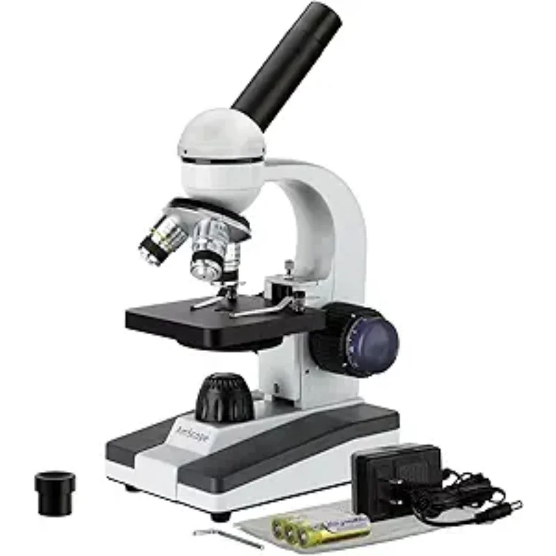 

AmScope M150 Series Portable LED Monocular Student Compound Microscope - 40X-1000X Magnification